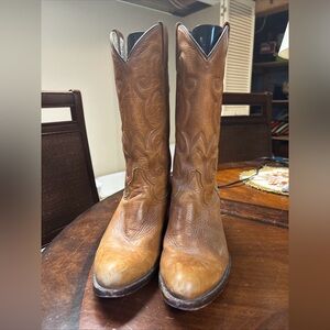 Domini Pelle Men’s Western Leather Cowboy Boots  1101 Size US 8.5 E MEX 27.5 EE